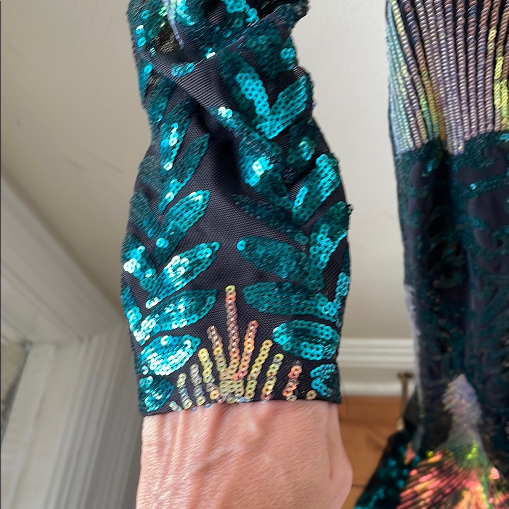 Small Sequin Elegant Multicolor Maxi Evening Gown… - image 3